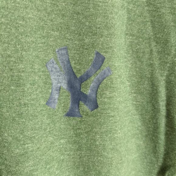 Men's New York Yankees Baseball Olive Green Heather Short Sleeve Tee - X-Large - Picture 7 of 12